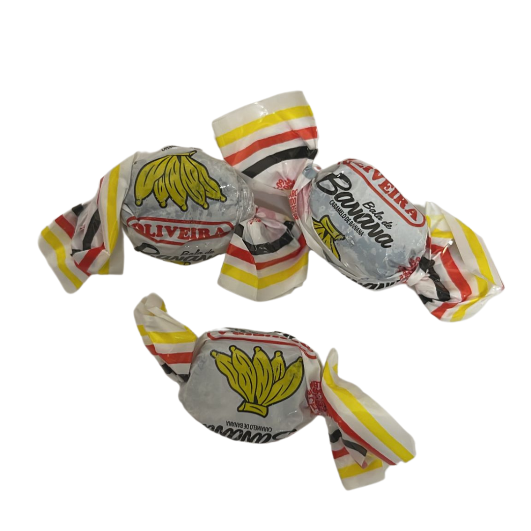OLIVEIRA Bala de Banana 1 unidad.(Caramelo masticable plátano)