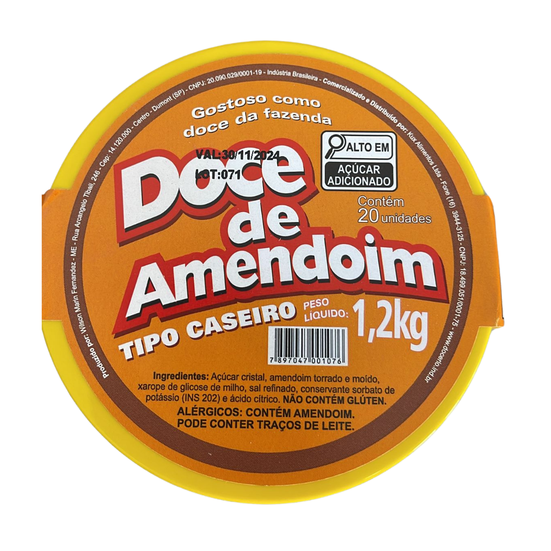 Doce de Amendoim Caseirão Moreninha Do Rio 1 unidade 60g