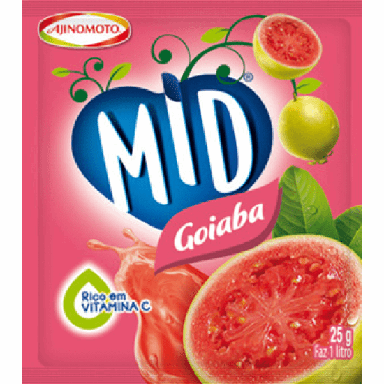 MID Suco em pó de Goiaba 20g.(Zumo en polvo guayaba)