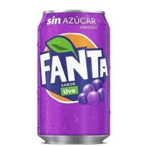 Fanta Uva s/açucar Dose 330ml.(Refresco Uva sin azúcar)