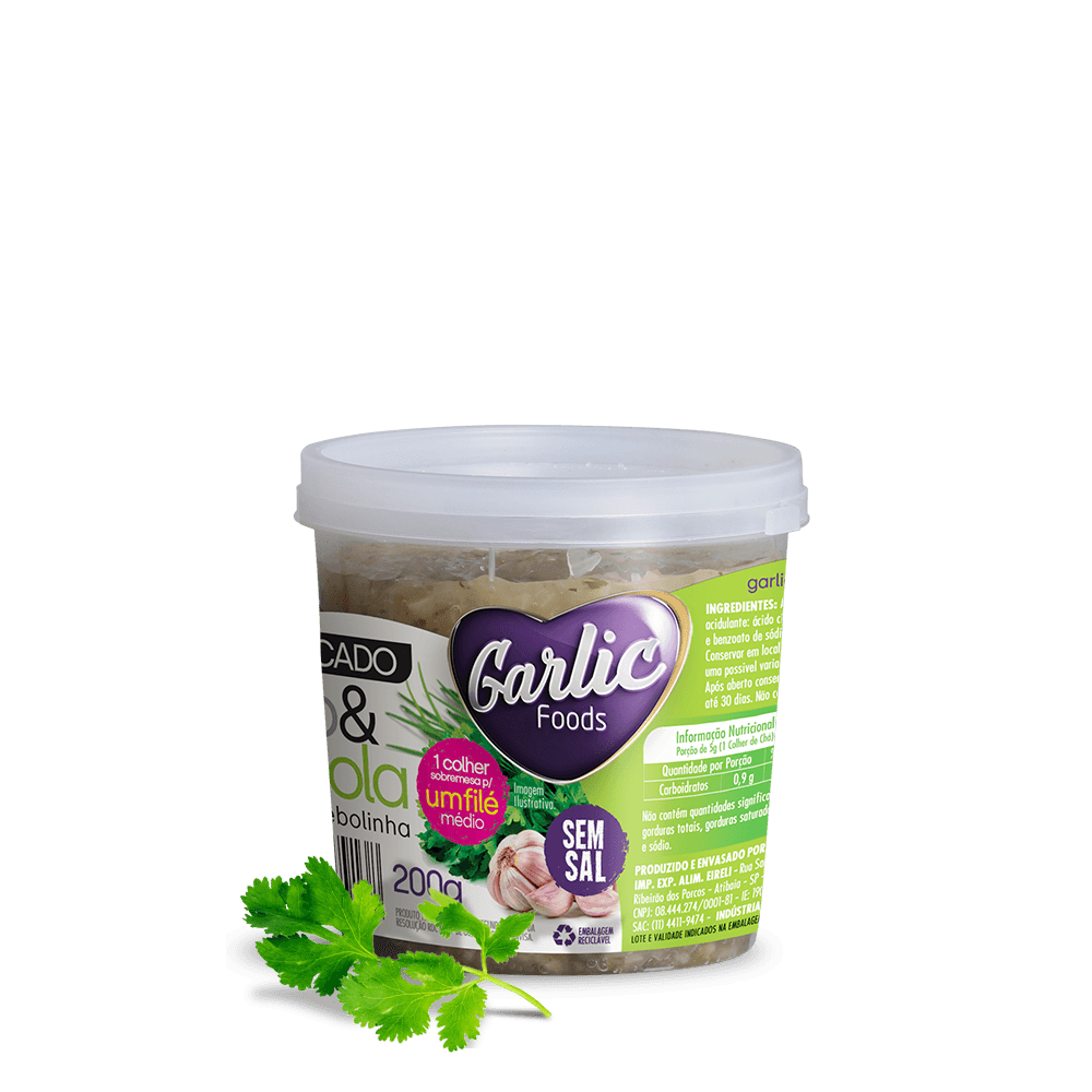 Alimentos Galicos alho e cebola c/ molho 200gr