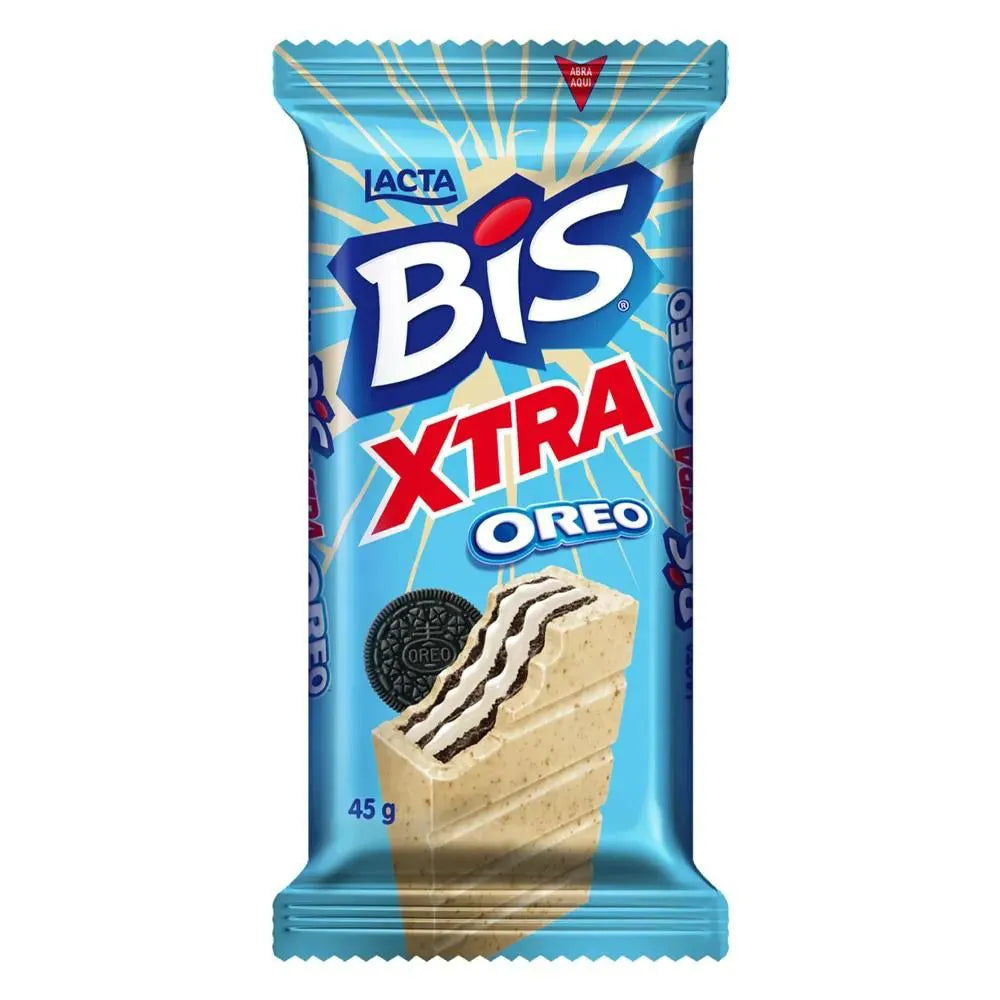 Chocolate Bis Branco cria Oreo 45gr. Lacta.