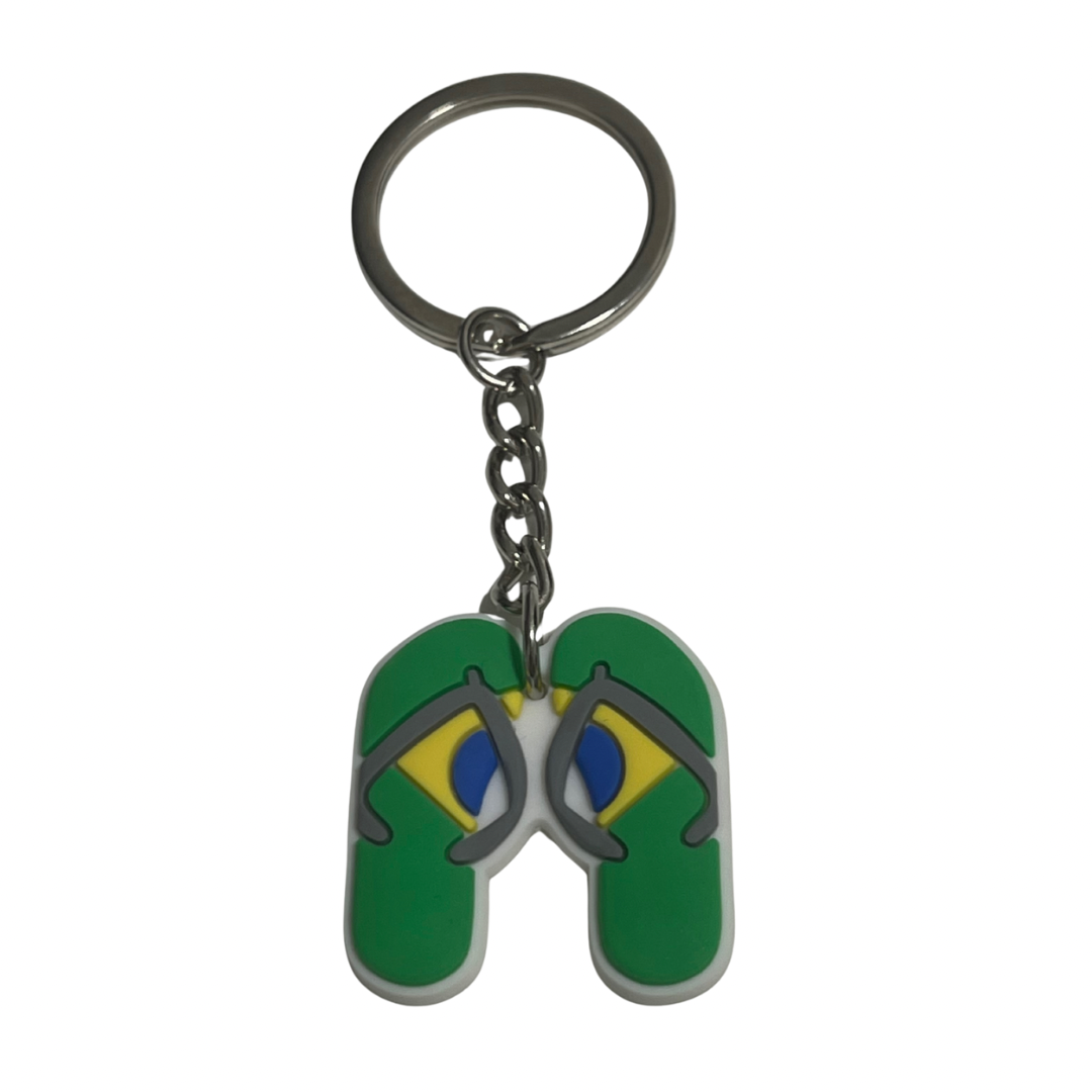 Llavero Sandalias Brasil 🇧🇷🩴. Goma