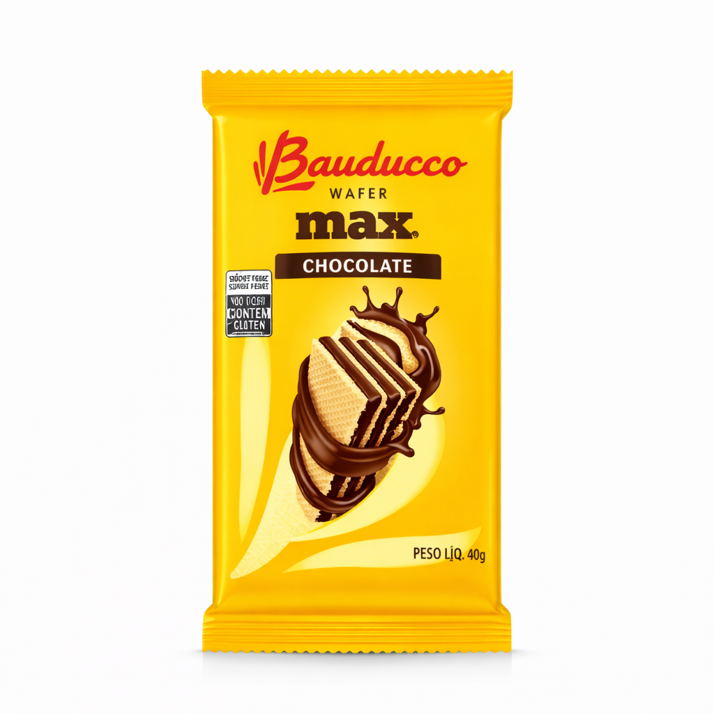 Waffer Máxi chocolate Bauducco 104g.