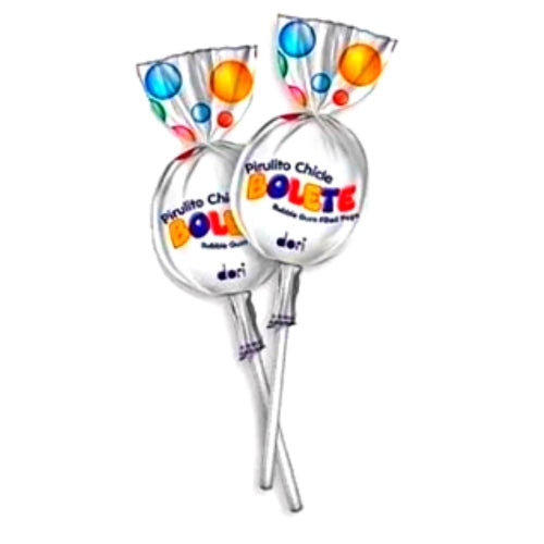 Pirulito Chiclete Bolete Tutti Frutti Dori 8g.(Unidad suelta)