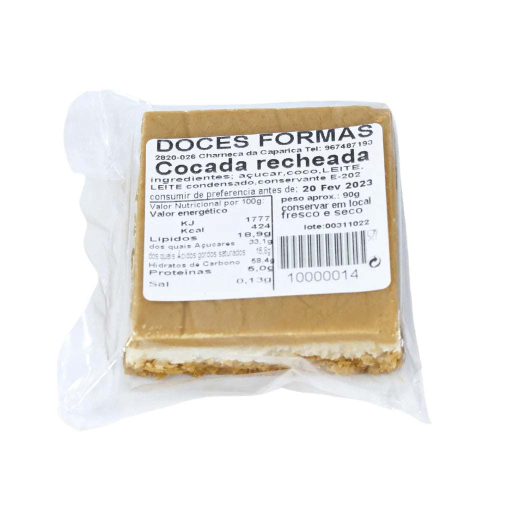 Cocada Recheada Doce de Forma 80g, (Doce de Coco)