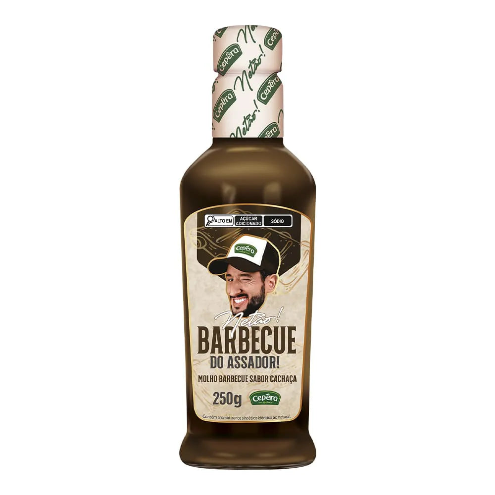 Molho Barbecue do Assador cachaça sabor Cepêra 250g.