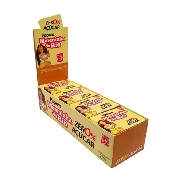 Paçoca Zero açúcar Moreninha do Rio display 12x23gr.(Amendoim Zero açúcar)