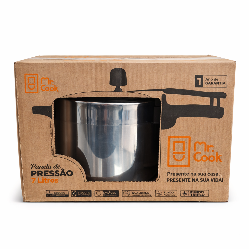 Panela de Pressão Mister Cook 4.5L.(alumínio)