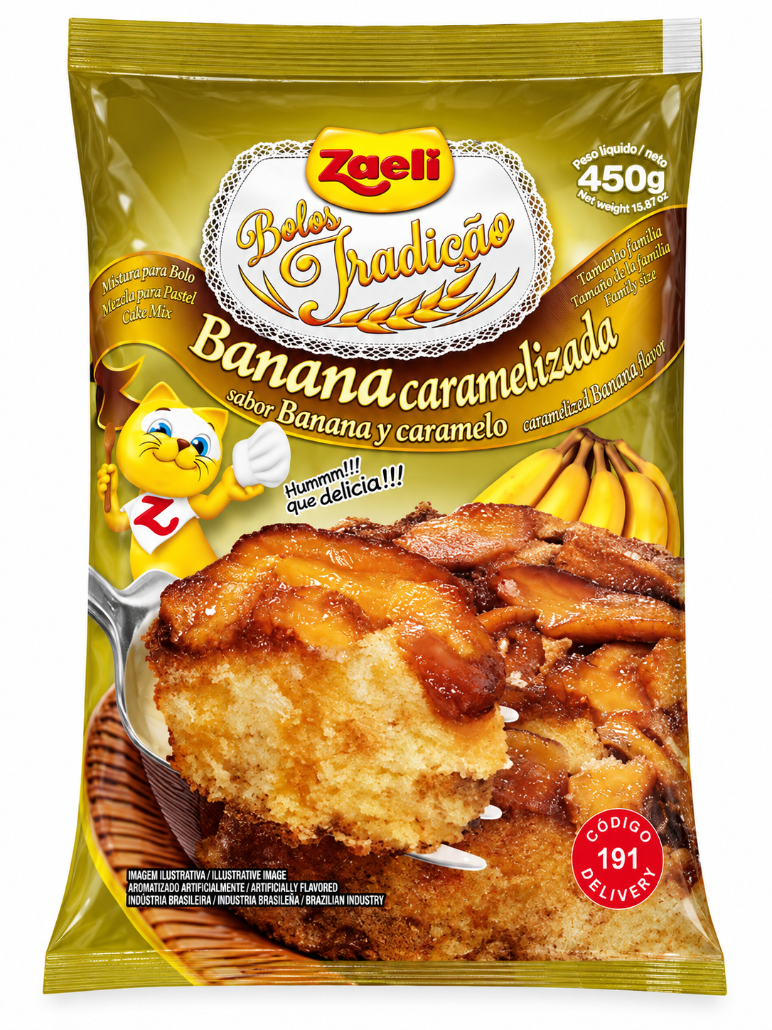 Mistura para bolo Banana caramelizada zaeli 450g