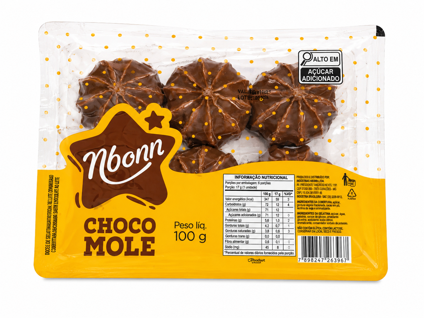 Chocomole Preto Nbonn 100g.