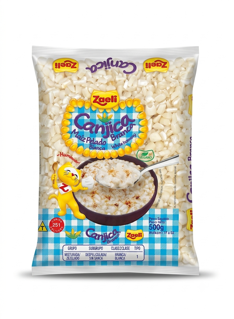 Canjica Branca Zaeli 500g.