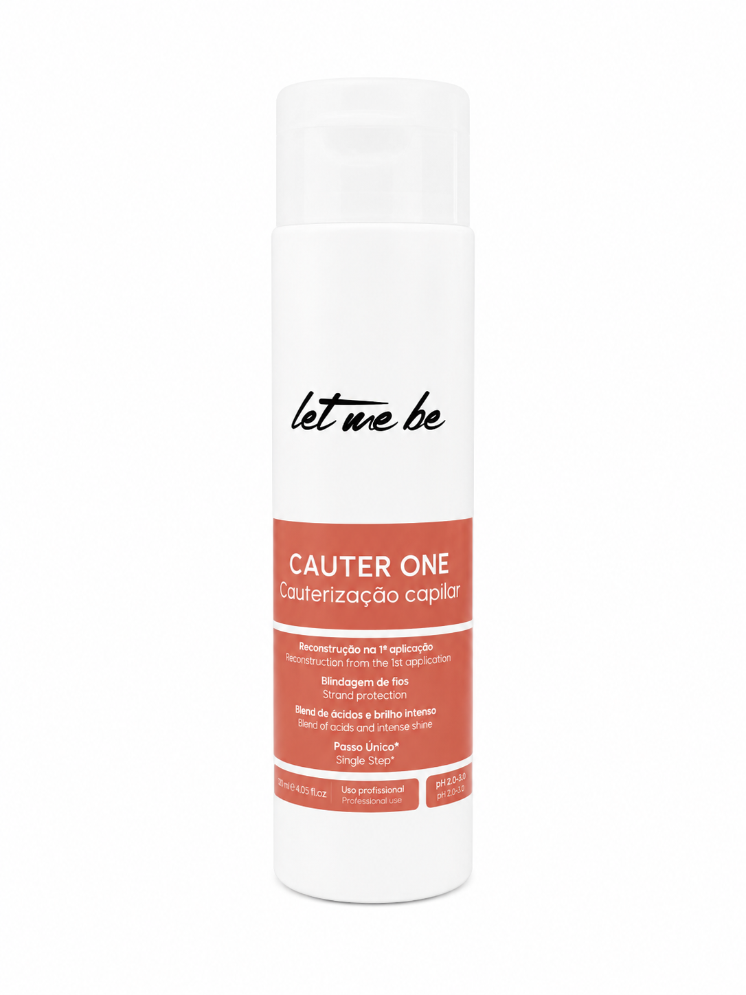 Cauter On Cauterização Capilar. Rescontrução na 1° Aplicação. Blindagem do Fio. Elimina frizz e Brilho intenso. Let Me Be 120ml.