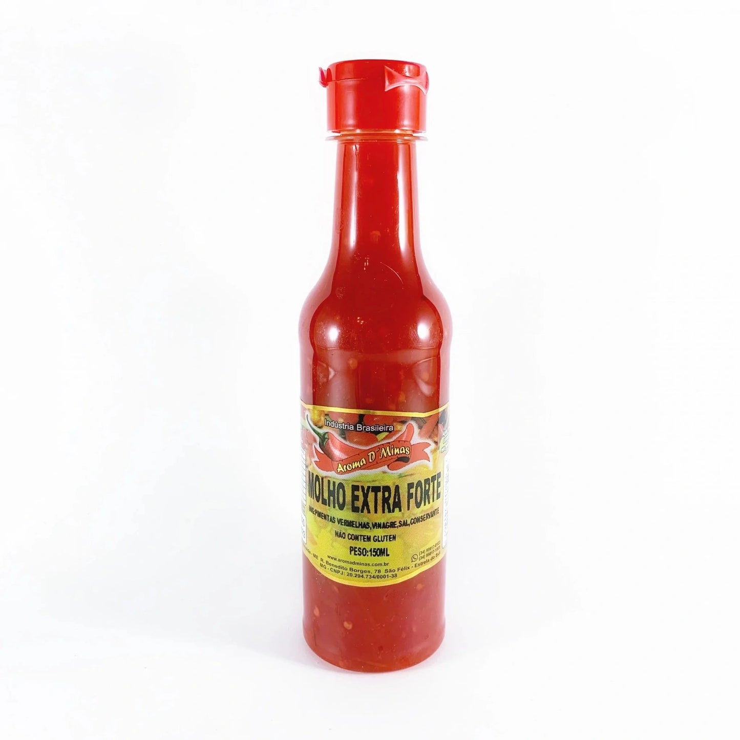 Aroma de Minas Molho de pimenta extra forte 150ml.(Salsa de pimienta extra fuerte)