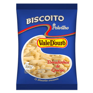 VALED'OURO Biscoito Polvilho sabor Queijo 100 g