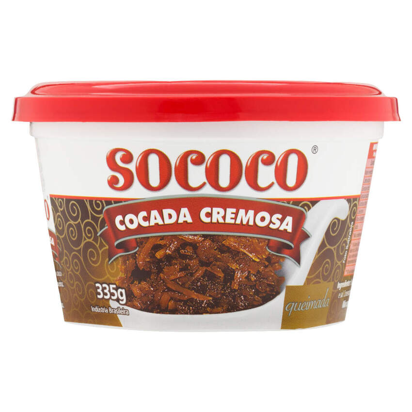 SOCOCO Queimada Cocada Cremosa 335g.(Coco Doce)