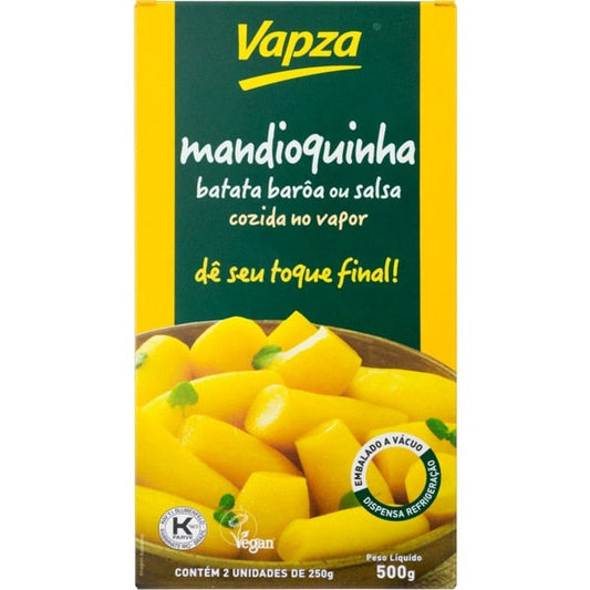 Mandioquinha (batata-baroa) cozida ao vapor sem glútem Vapza 500g.(Yuca)