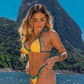 Biquíni Fio dental Alpha Amarelo Turquesa.(Bikinis)