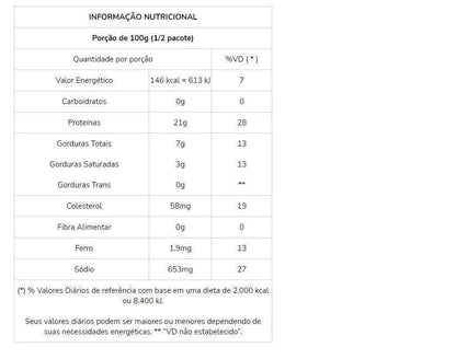 Carne Seca Desfiada Cozida no Vapor sem Glúten Vapza 400g (Salgado cozido desfiado)