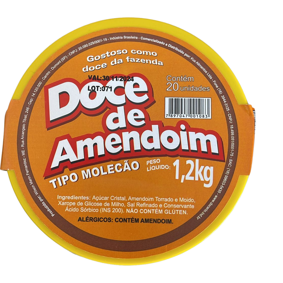 Doce de Amendoim Molecâo Moreninha Do Rio 20x60g