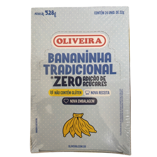 Bananinha tradicional Zero Açucar OLIVEIRA 24 x 22g