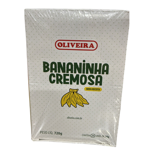 Banana Cremosa Oliveira caixa completa 24x30g (720 g)