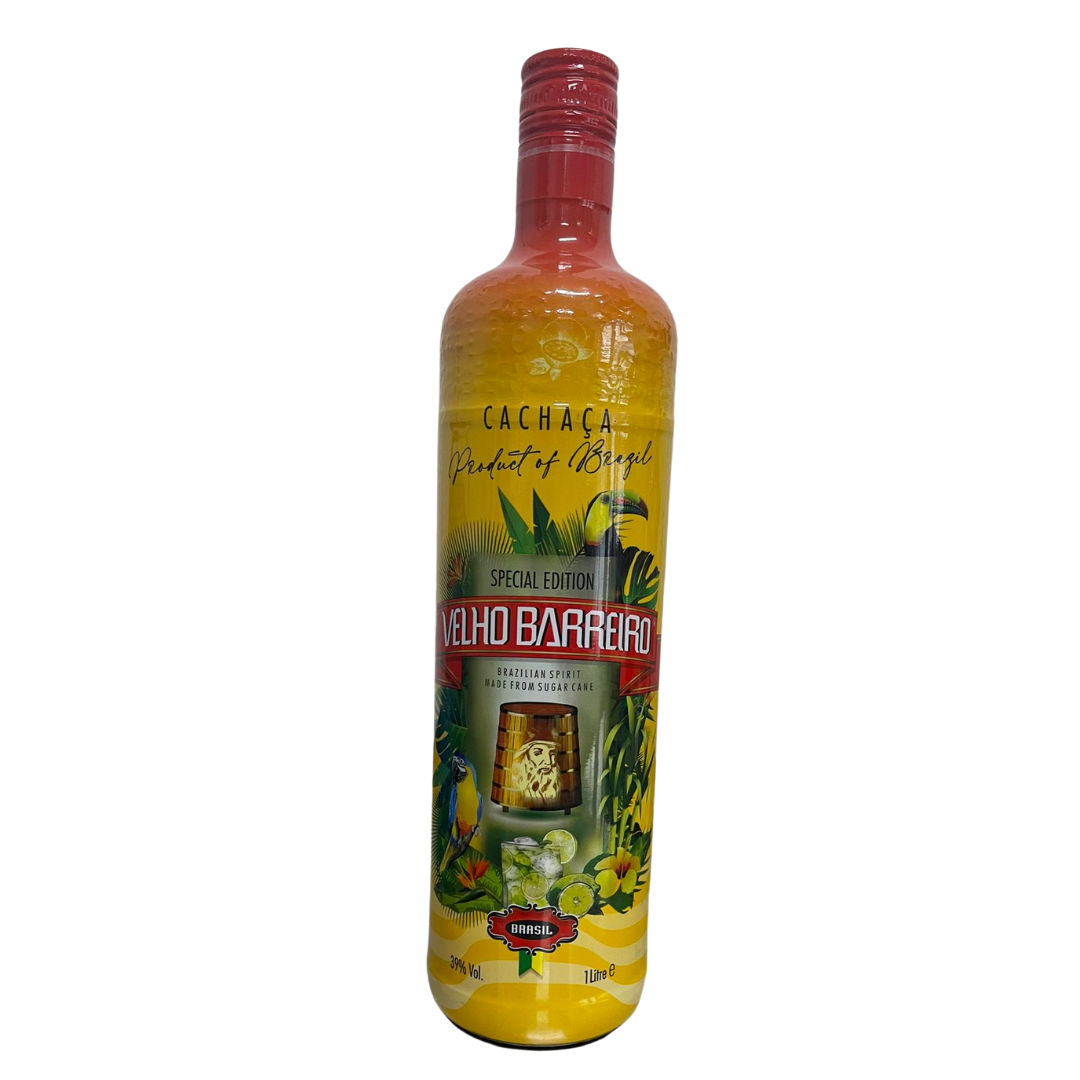 VELHO BARREIRO Silver Cachaça SILVER 1L 39% vol.(Aguardiente)