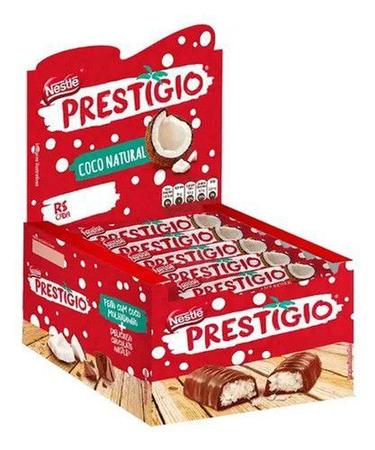 Caixa completa Chocolate Prestigio 990gr [30x33g].(Recheio de Coco)