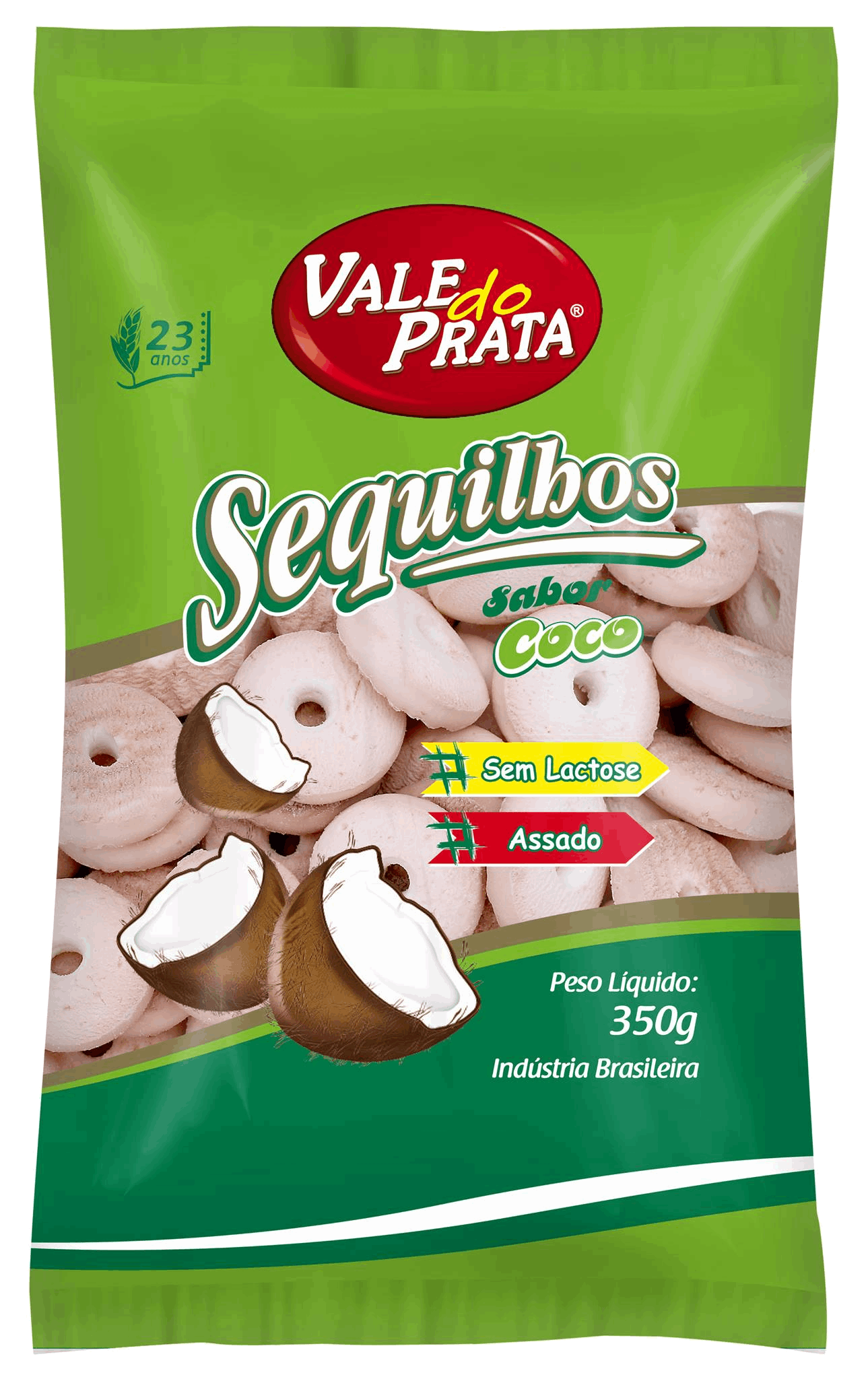 BISCOITO SEQUILHOS COCO VALE DO PRATA 350g.(Rosquillas)