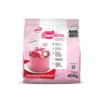 Chatilinho Mix 400gr. Receita pronta para chantilly com leite em pó.