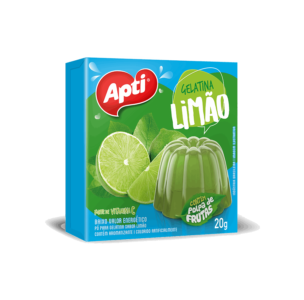 Apti Gelatina en po Limão 20gr.(Gelatina en polvo)