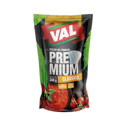 Molho de Tomate Premium Classico Val 340g.(Salsa de tomate)