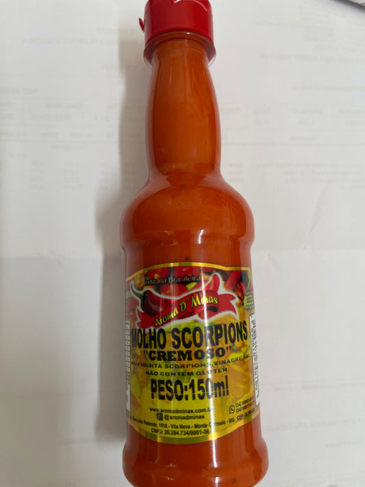 Molho pimenta scorpions cremoso 150ml.