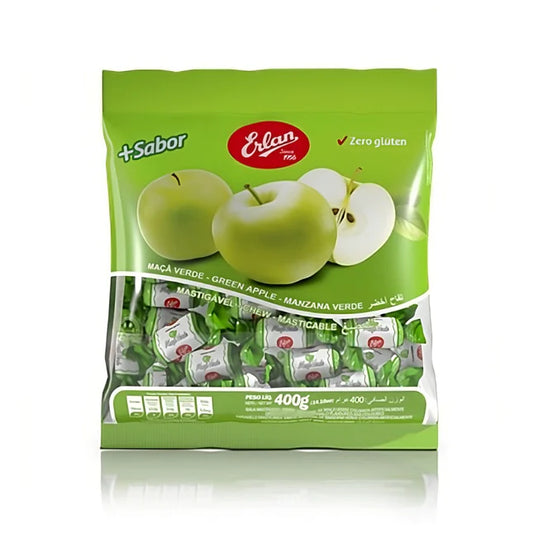 Bala de Maça Verde Erlan 400g.(caramelo de manzana verde)