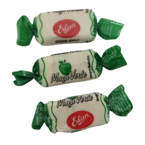 Bala Erlan Green Maça 1 unidade (doce de maçã verde)