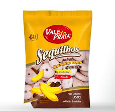 Biscoito Sequilhos Banana e canela vale do prata 350g.