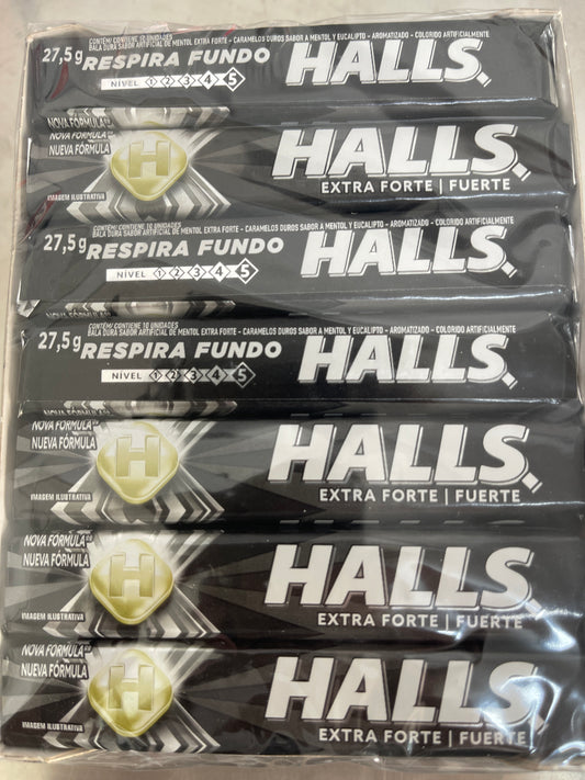 Halls Preto Extra forte caixa completa 21 uni.