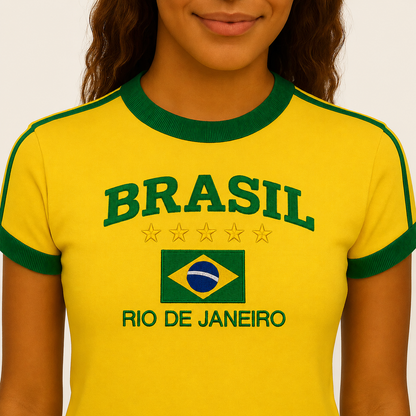 Camiseta esencia bordado Brasil