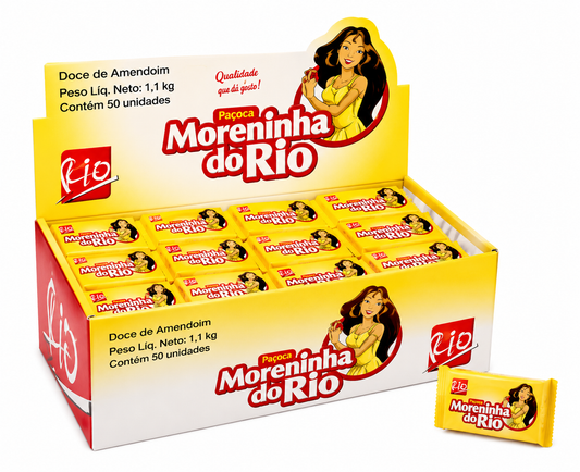 Paçoca Retangula Embrulhada Moreninha Do Rio 1k.