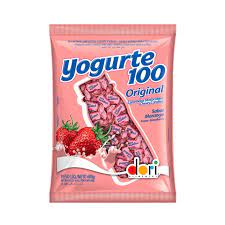 Bala Mastigável Iogurte 100 Morango Dori