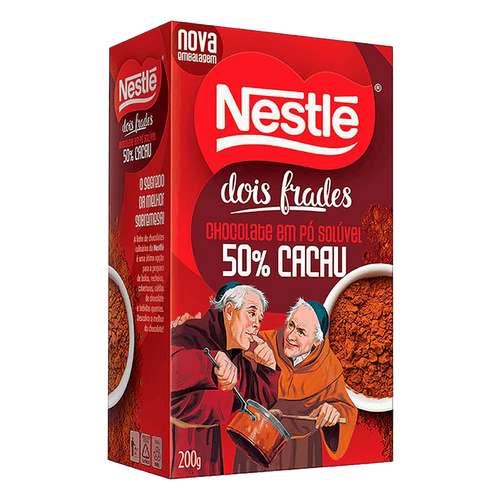 Chocolate em Pó Dois Frades 50% cacau 200gr.