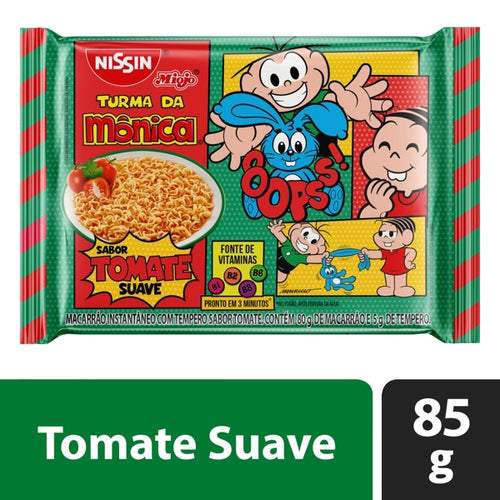 Nissin Lamen Turma da Mônica Suave Sabor Tomate 85gr.