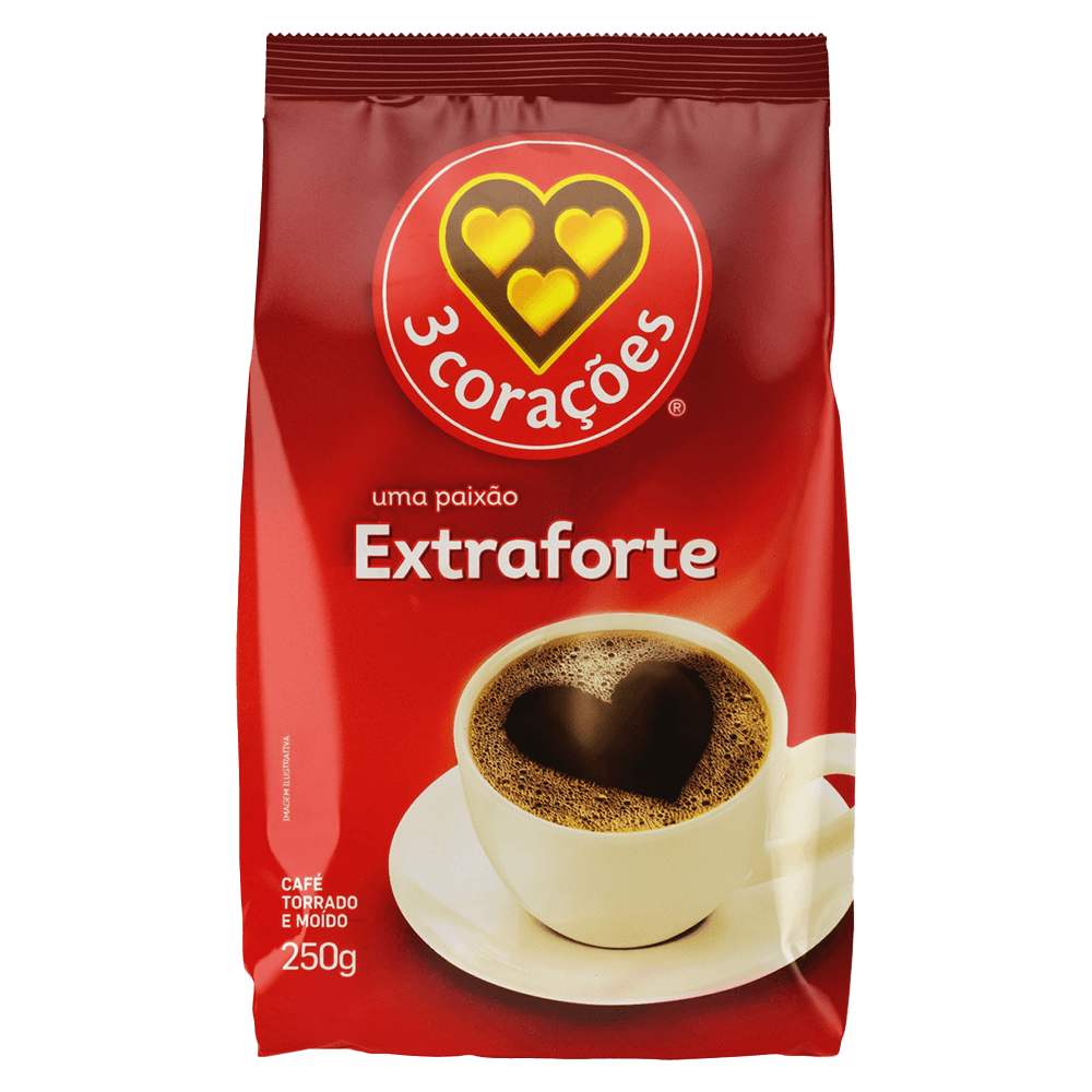 Café Extra fuerte 3 corações 250g.