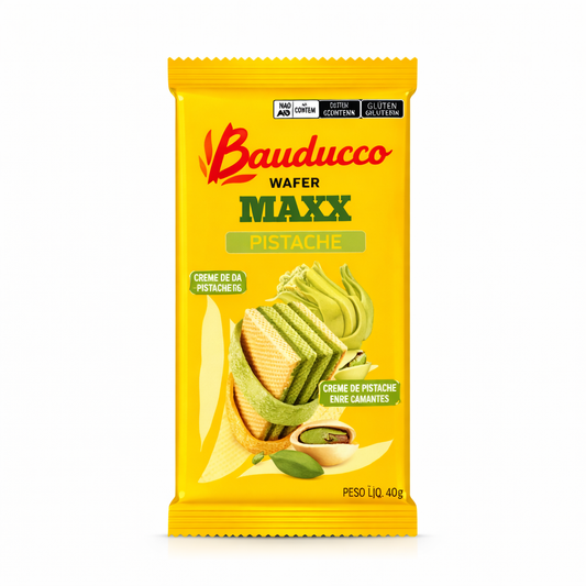 Waffer Máxi Pistacho Bauducco 104g.
