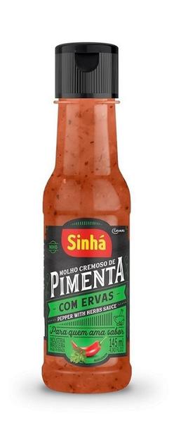 MOLHO DE PIMENTA CREMOSA C/ ERVAS SINHÁ 145 ml.(Molho)