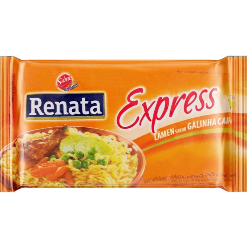 MACARRÃO INSTANTÂNEO SABOR GALINHA CAIPIRA RENATA 85g.(Pasta instantánea)