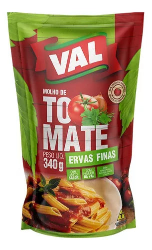 Molho de Tomate Ervas finas.Val 340g.(Salsa de tomate finas hierbas)