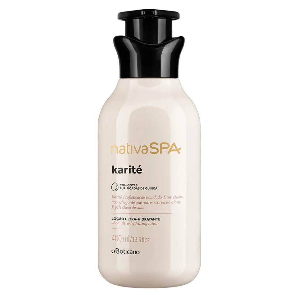 Nativa Spa She Loção Corporal ultra-hidratante Oboticario Vegano.