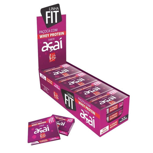 Paçoca com Whey  Protein Açaí  zero açúcar Rio 264 g.(Cacahuetes, proteinas)