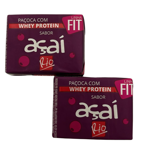 Paçoca com Whey  Protein Açaí  Rio 1 unidad.(Cacahuetes, proteinas)